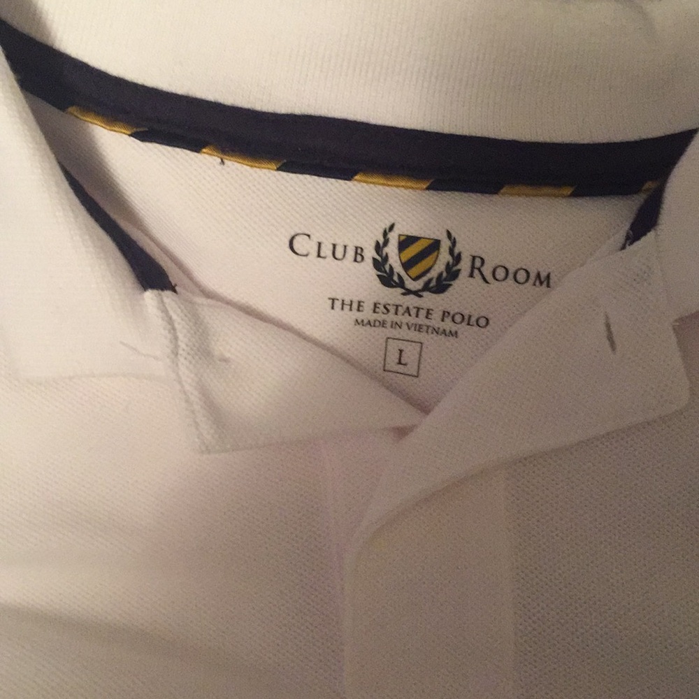 Authentic White Club Room polo shirt